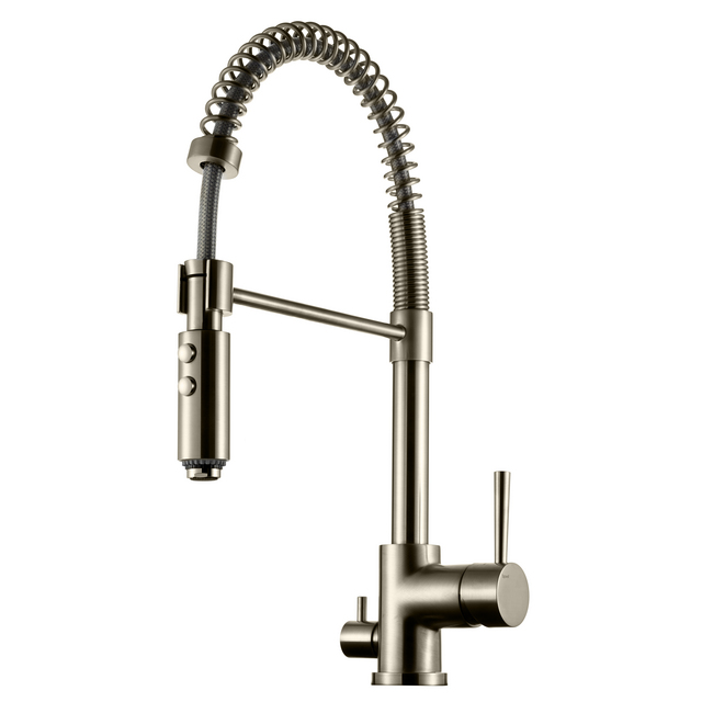 KÖKSBLANDARE EVO186 DM-AVSTÄNGNING BRUSHED NICKEL | Beijerbygg Byggmaterial